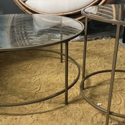 Round Coffee, And One End Table