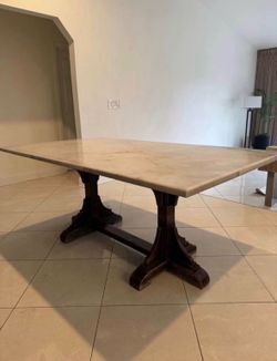 Marble top dining table