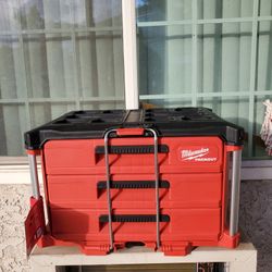 Milwaukee Packout 3 Drawer Toolbox With Dividers Brand New Never Used. Hablo Español 