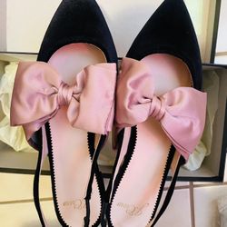 J. Crew Velet Bow Flat Size 36 Women’s 