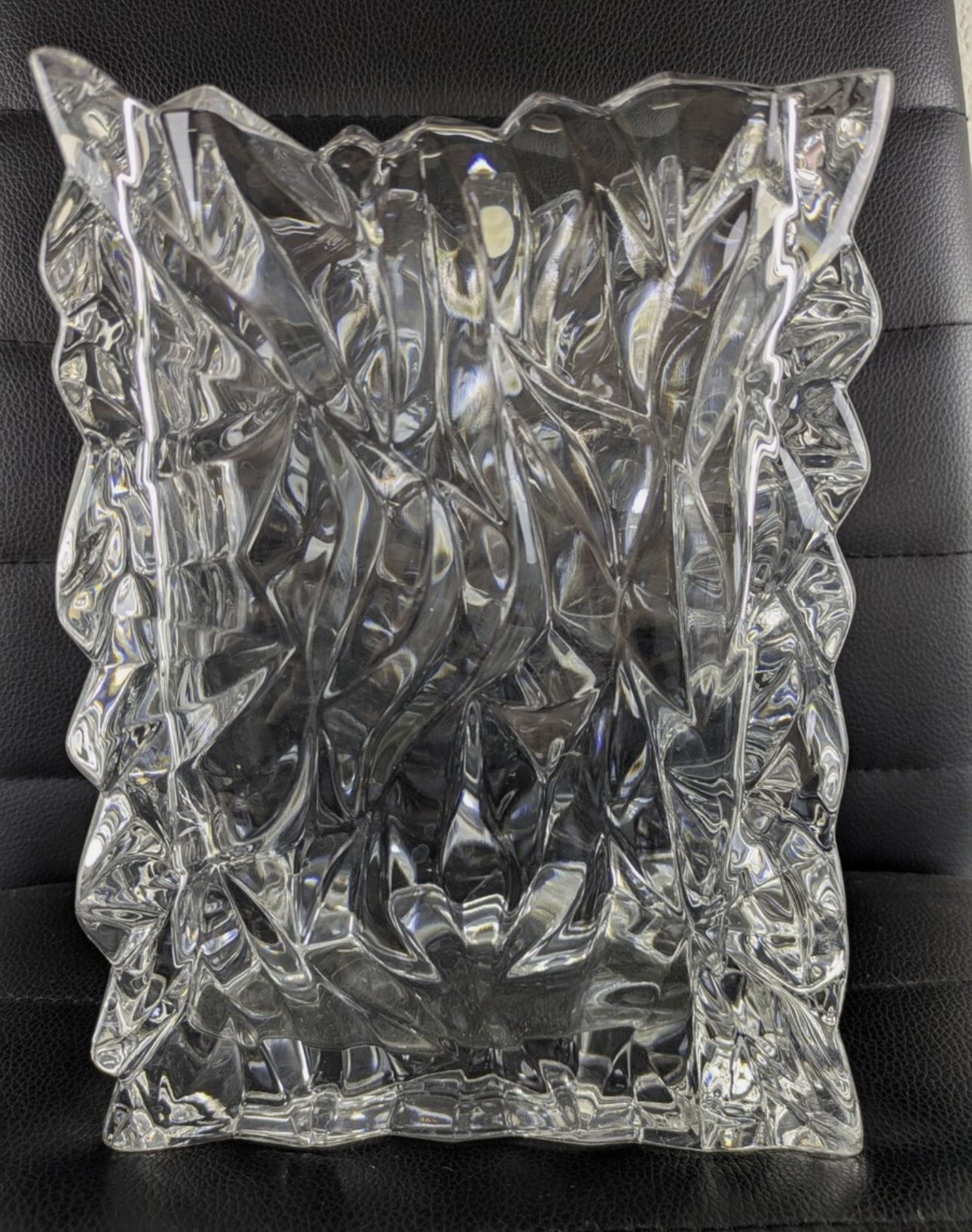 Bleikristall 24% Lead Crystal Vase – Germany – 8.5" Rectangular Prism