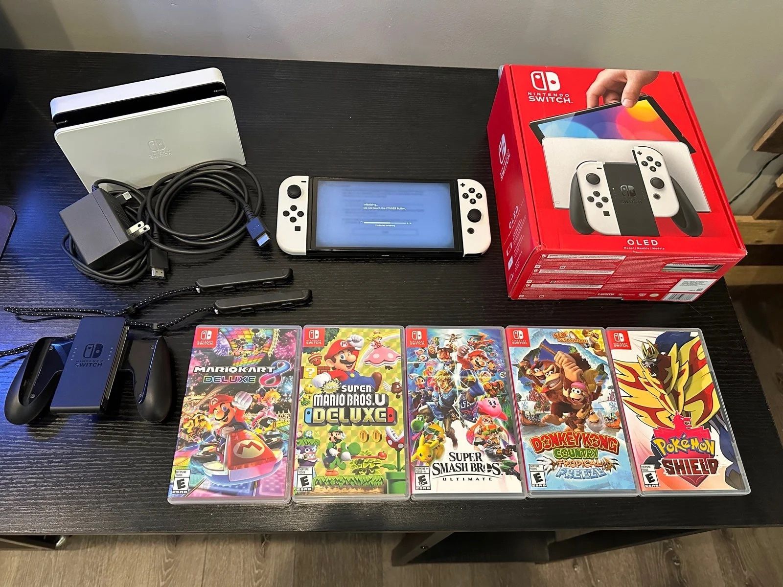 OLED Model HEG-001 Handheld Console White with Accessories