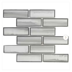 (Qty of 25) Ombre Grigia Subway 12 in. x 12 in. x 0.31 in. Glass Mesh-Mounted Mosaic Wall Tile