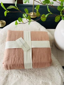 Casaluna heavyweight linen duvet set-full/queen