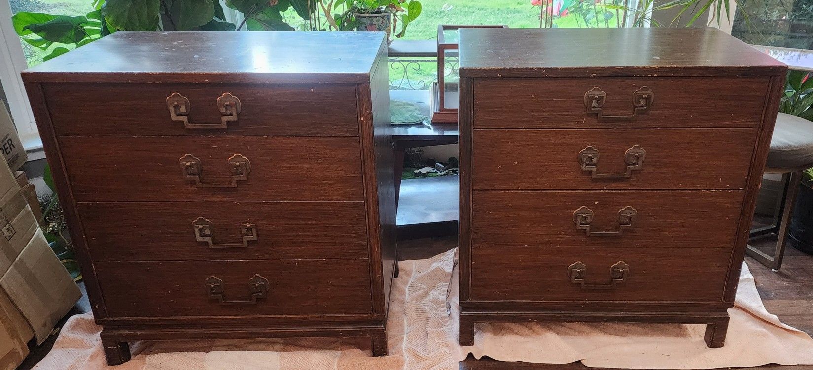 Vintage Home Decor - Set of 2 Landstrom Furniture Company Dressers Solid Wood Antique MCM