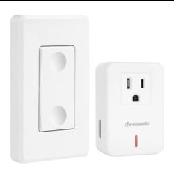 DEWENWILS Indoor Wireless Remote Control Wall Mounted Light Switch and Outlet--SHRLS11C1