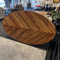 Solid Wood Oval Dining Table—Top + Legs