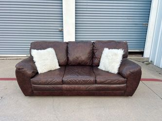 *FREE DELIVERY* Genuine Leather Brown Couch