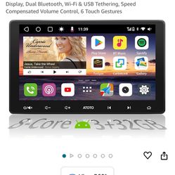 ATOTO S8G2114PM 2nd Gen Android Car Stereo, 10.1-inch QLED Display, Dual Bluetooth, Wi-Fi & USB Tethering, Speed Compensated Volume Control, 6 Touch G