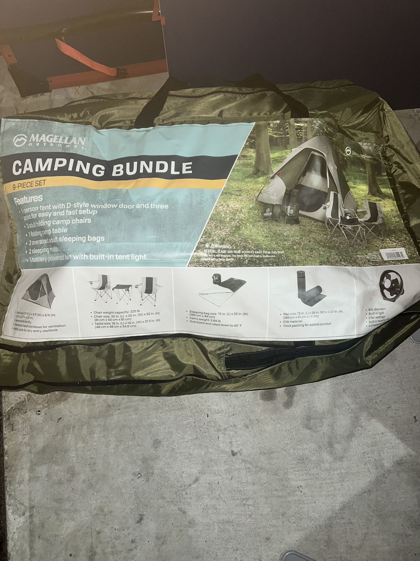 9 Piece Camping Set Brand New