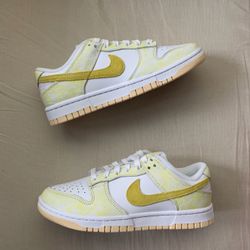 nike dunk low yellow white - new size 6.5w 6.5 women