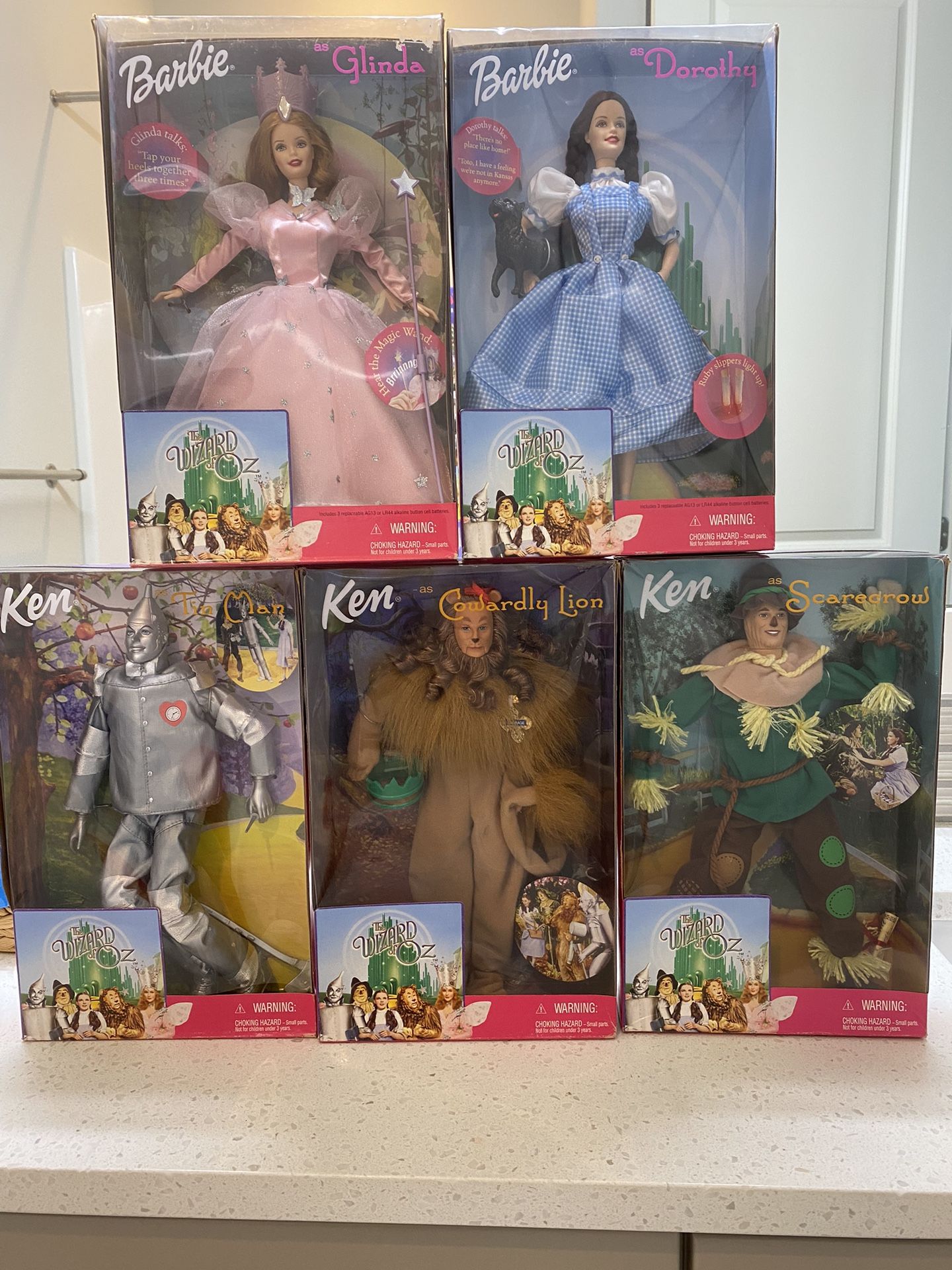 Mattel Barbie The Wizard of Oz Whole Set 5 collectible Dolls