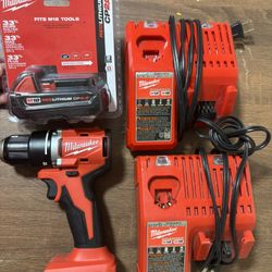 Milwaukee M18 Compact Drill/Driver + Battery M18 Cp 2.0 + Charger BRAND NEW