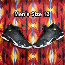 Nike Air Jordan 14 XIV Retro Indiglo Black 2016 Mens Size 12 Sneakers 487471-005