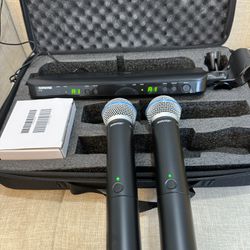 Shure BLX288 system microphone wireless beta58 