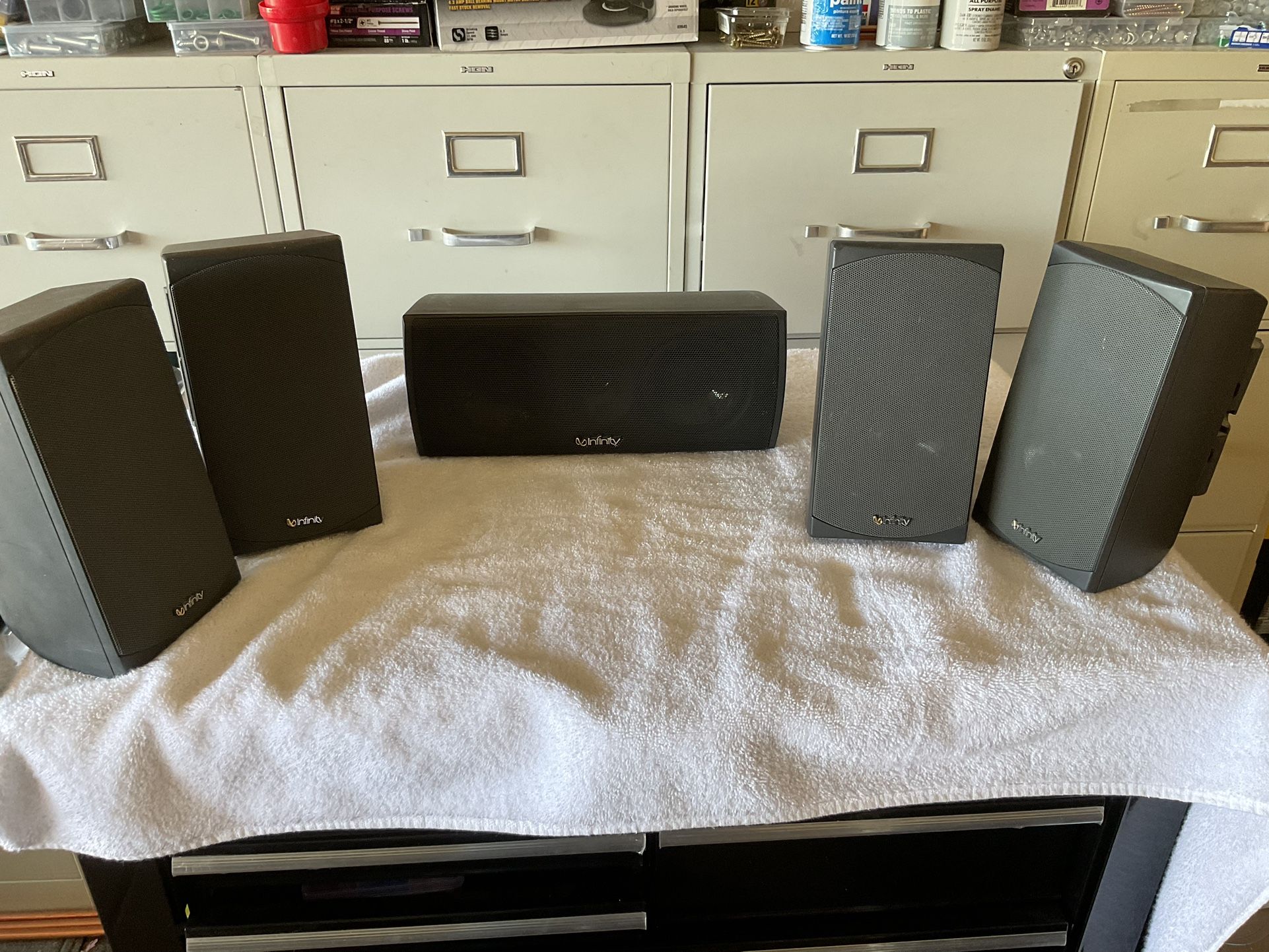 Infinity, Surround Sound Speakers. Easy To Mount On Your Wall $50