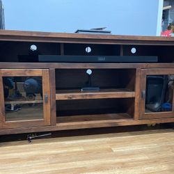 BROWN TV STAND 