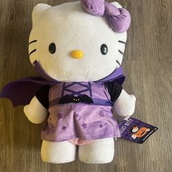 Sanrio Hello Kitty 2024 Purple Bat Halloween Standing Door Greeter Plush 17” NWT