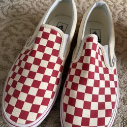 Red and White Checkerboard Vans