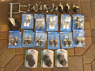 $28 For All, Huge Lot Of Assorted Caster Wheels