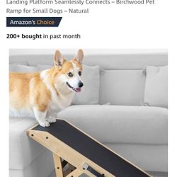 Dog ramp for Couch – Non-Slip, Sturdy Build Foldable Dog ramp – Supports up to 200lbs – Adjustable 7'' to 20'' – Landing Platform Seamlessly Connects 
