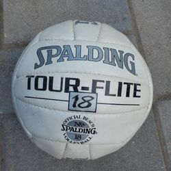 White Spalding Tour-Flite 18 volleyball black blue logos Outdoor Sports Games Logo Ball 