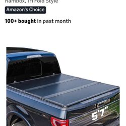 Hard Folding Truck Bed Tonneau Cover Compatiable with Dodge Ram 1500 Classic&New(2009-2025) 5.7 FT Short Box w/o Rambox, Tri Fold Style