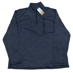 Ocean Coast Sweatshirt Fleece Men’s 2XLT Grey Half Zip Long Sleeve Sweater 31104