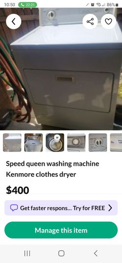 Kenmore gas dryer