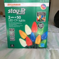 Sylvania Multi Color Light 2 Sets Of 50 Bulbs Total 100 Bulbs Indoor Outdoor Lighting