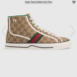 High Top Gucci Mens Shoes Size 9