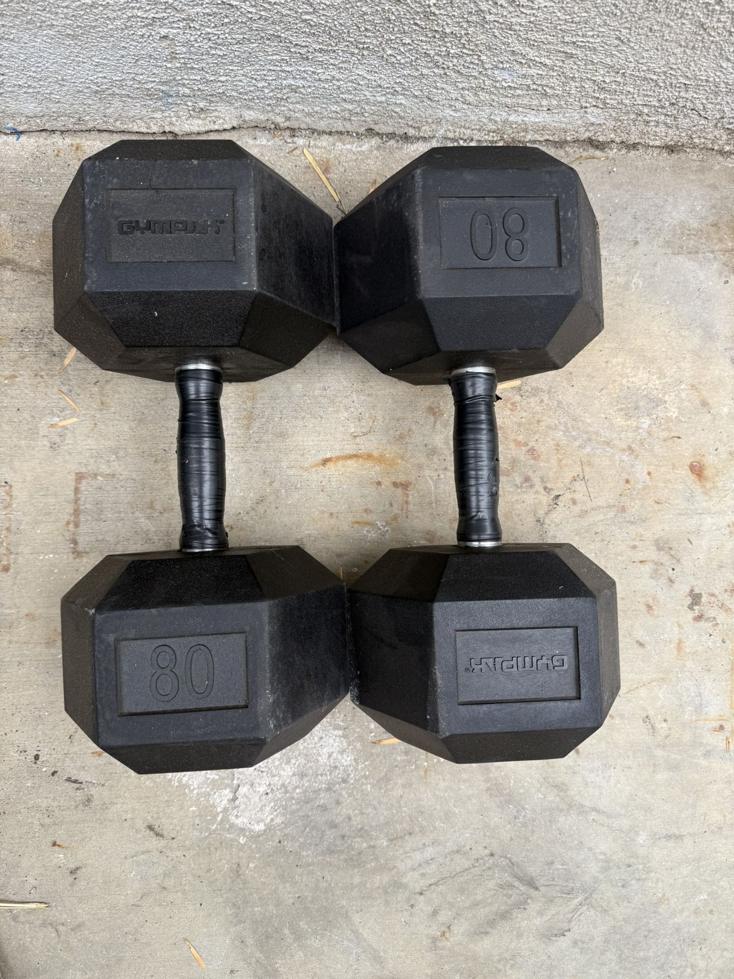 New Rubber Dumbbells