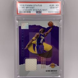 Kobe Bryant Legendary Status Materials Game-Worn Jersey Relic Patch PSA 10