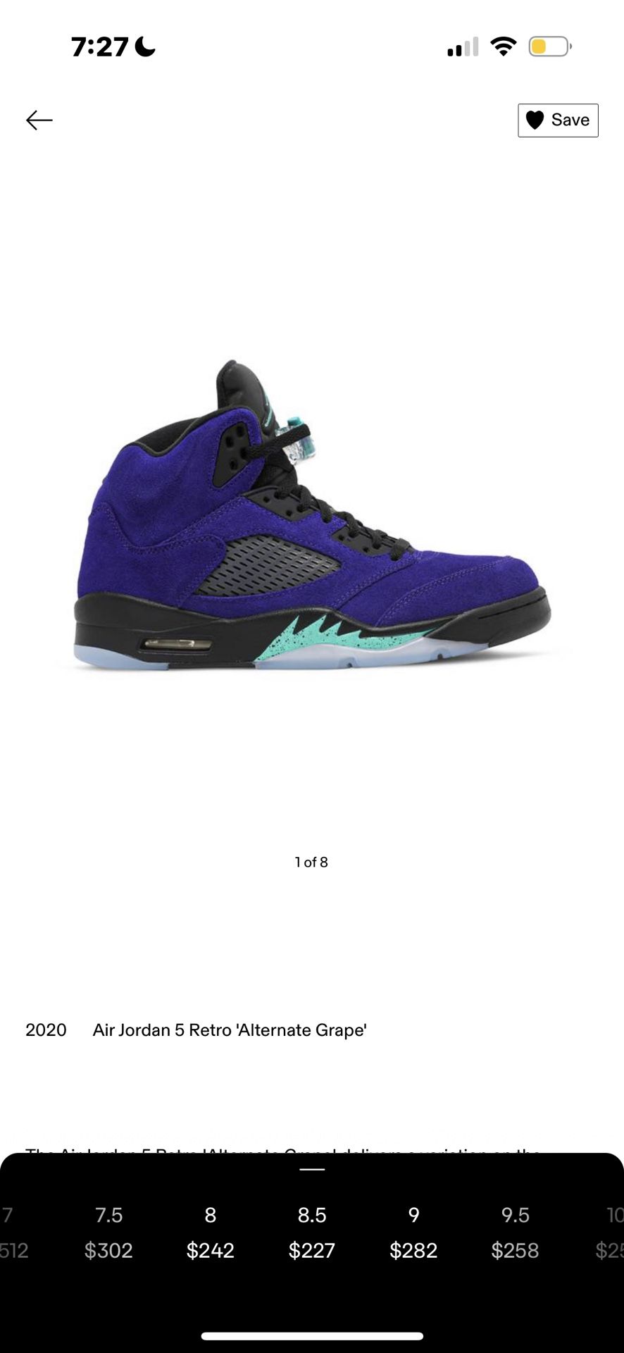 Jordan 5 Alternate Grape