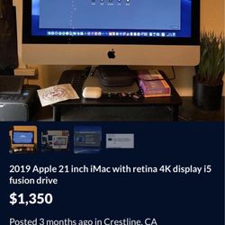 2019 Apple iMac Retina 4k Fusion Drive VERY FAST 