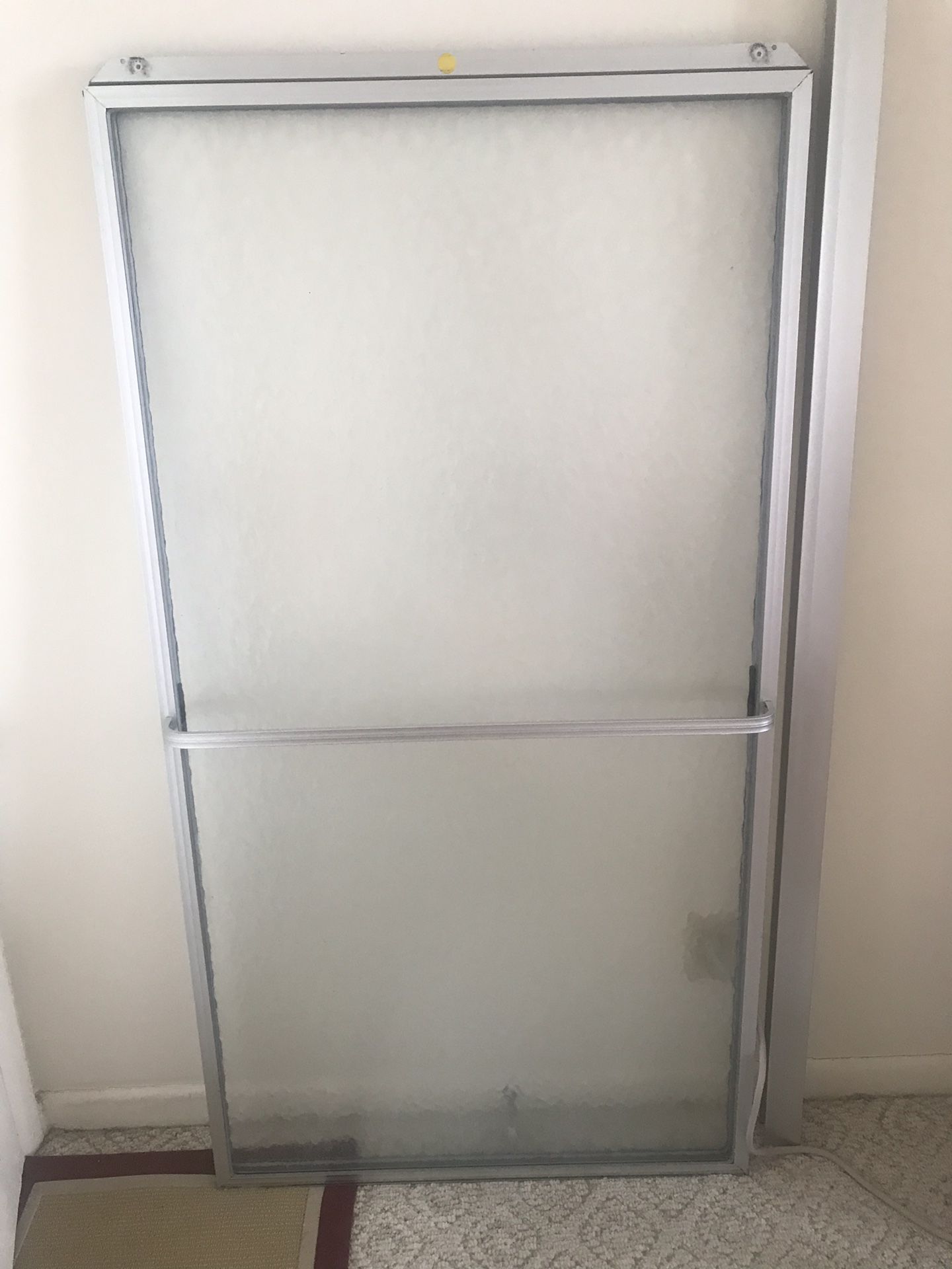 Glass Sliding shower doors fits on standard size  bathtub. 