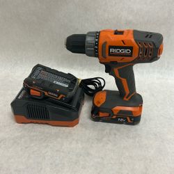 Rigid half inch drill with two batteries and charger