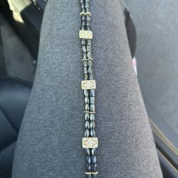 Beautiful hematite and gold Tone cubic zirconium pieces