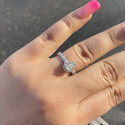 14kt White Gold Engagement Ring 