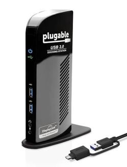 Plugable USB 3.0 Dual-Monitor Docking Station — Brand New in Box