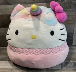 Extra Large stuff toy 24” Sanrio Hello Kitty Cupcake With Sprinkles Squishmallow