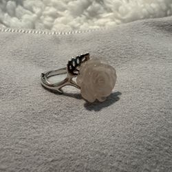 RJ Rose Quartz Sterling silver ring