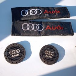 Audi Seat Belt Covers And Removable Cup Holder Liners 