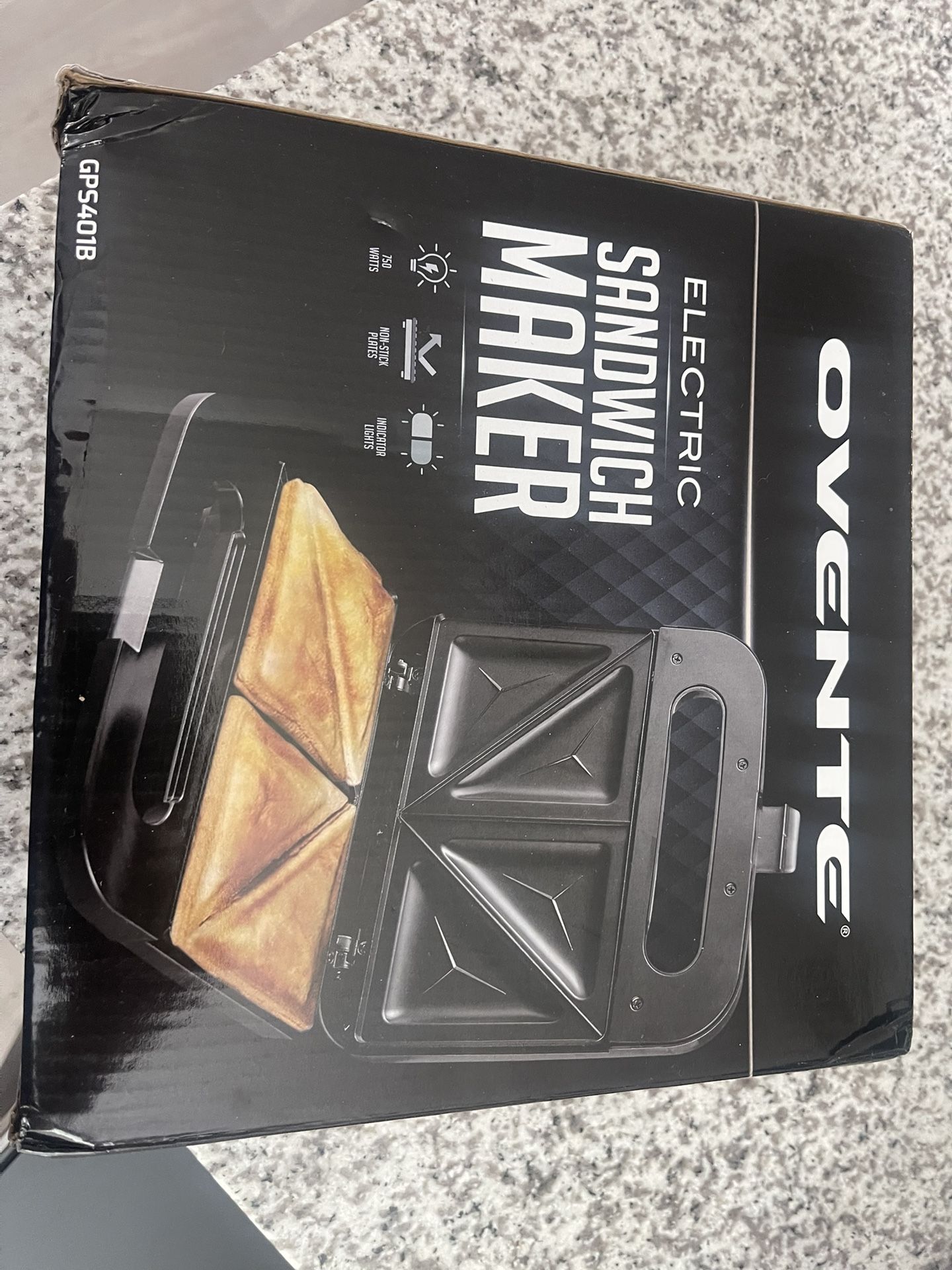 Ovente Electric Sandwich Maker 