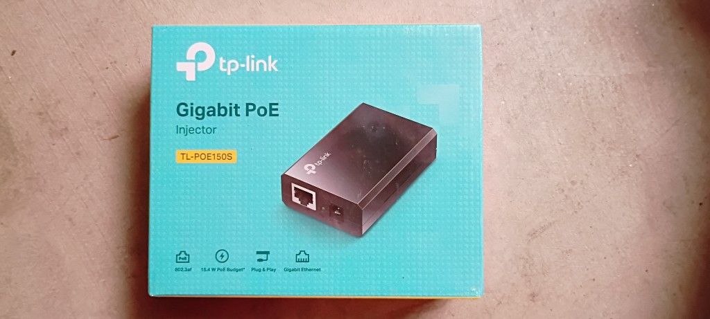 TP LINK TL POE150S Gigabit PoE Injector - Black
