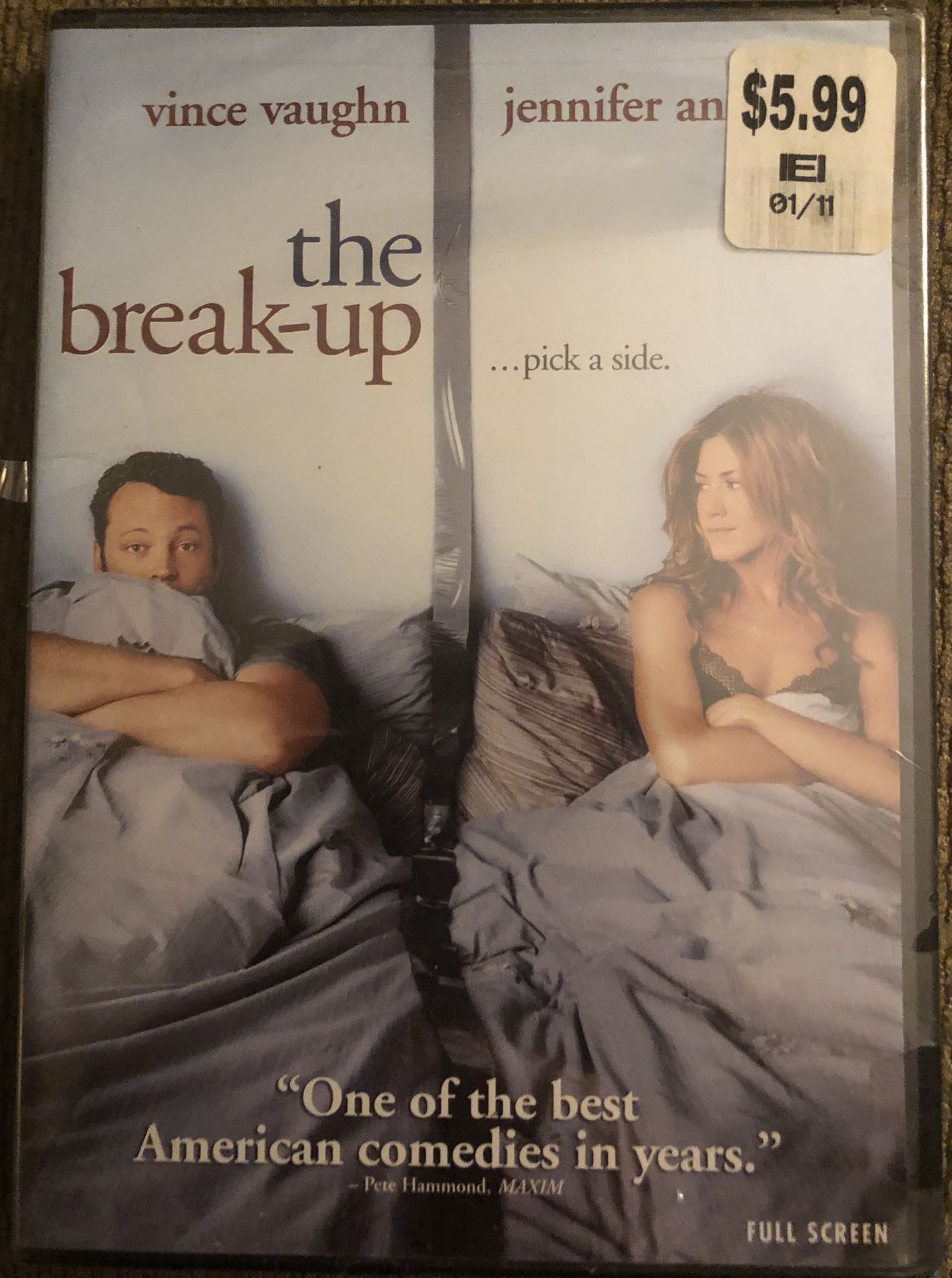 NEW The Break Up DVD - The Break Up Movie - Vince Vaughn -  Jennifer Anniston.
