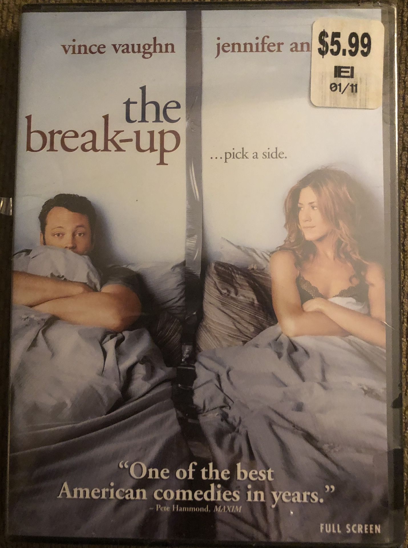 NEW The Break Up DVD - The Break Up Movie - Vince Vaughn - Jennifer Anniston.