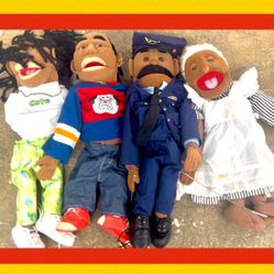 ( 4) 25” Full Body Ventriloquist Style Puppets 