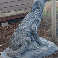 Concrete Wolf Statue
