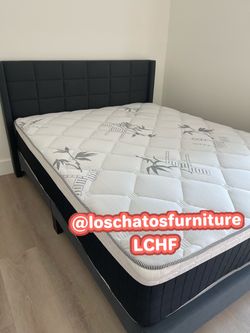 Queen size bed frame and mattress